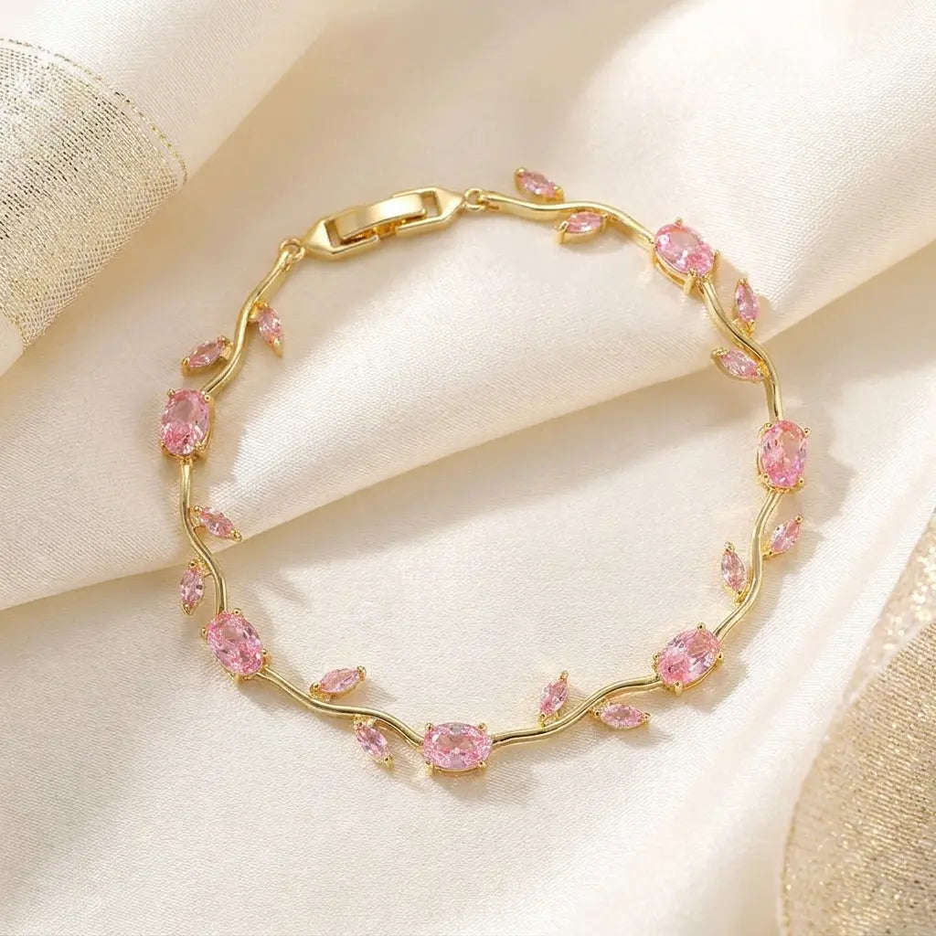 Tulip Harmony — Rose — Dorée — flat lay