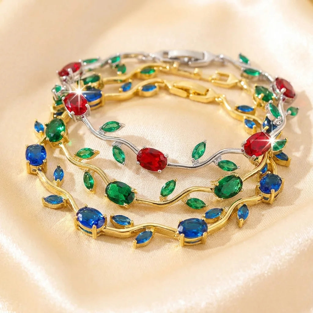 Macro des cristaux du bracelet Tulip Harmony
