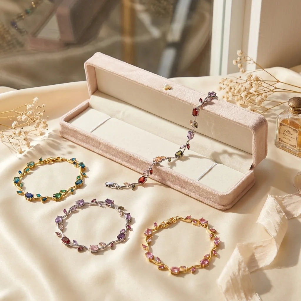 Bracelets Tulip Harmony et écrin en velours